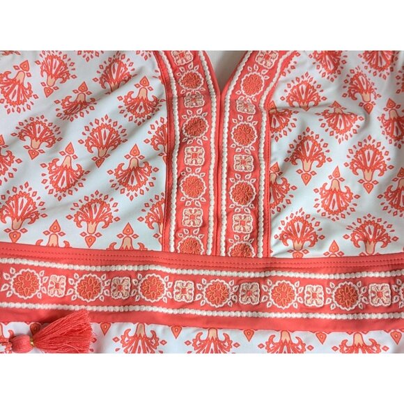 Talbots Cabana Life Embroidered Halter One Piece size L Tropical Beach UPF 50+ - Picture 6 of 14